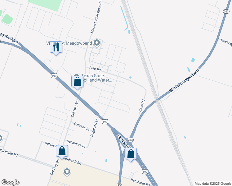 map of restaurants, bars, coffee shops, grocery stores, and more near 3111 Martin Luther King Junior Drive in Temple