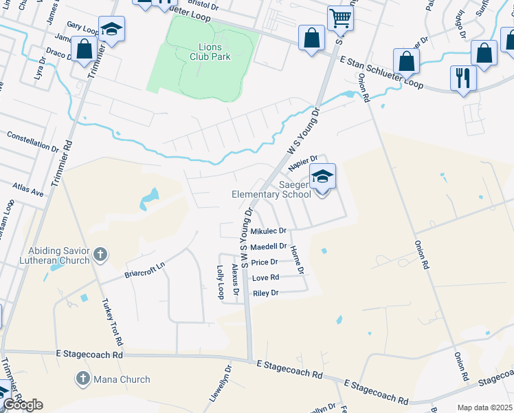 map of restaurants, bars, coffee shops, grocery stores, and more near 5700 Schneider Drive in Killeen