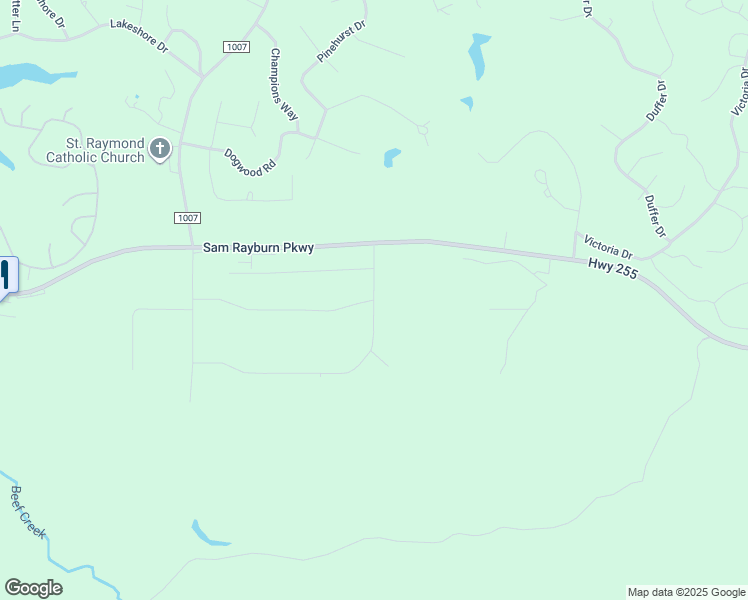 map of restaurants, bars, coffee shops, grocery stores, and more near Neches Drive in Sam Rayburn
