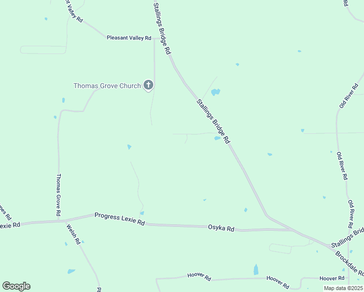 map of restaurants, bars, coffee shops, grocery stores, and more near 598H Stallings Bridge Road in Tylertown