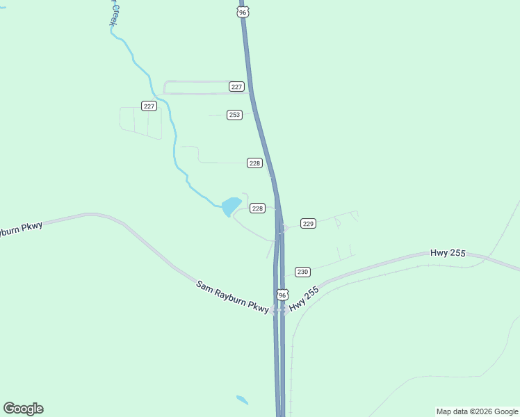 map of restaurants, bars, coffee shops, grocery stores, and more near County Road 228 in Jasper County