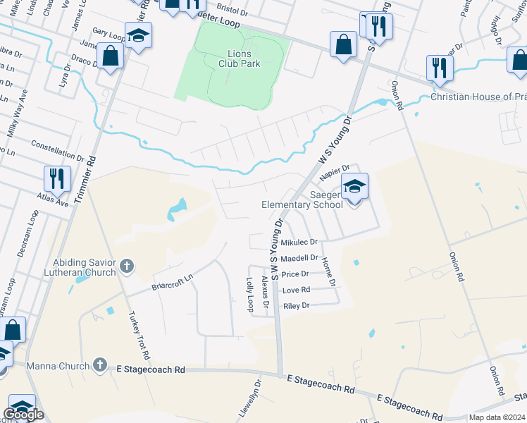 map of restaurants, bars, coffee shops, grocery stores, and more near 1906 Schorn Drive in Killeen