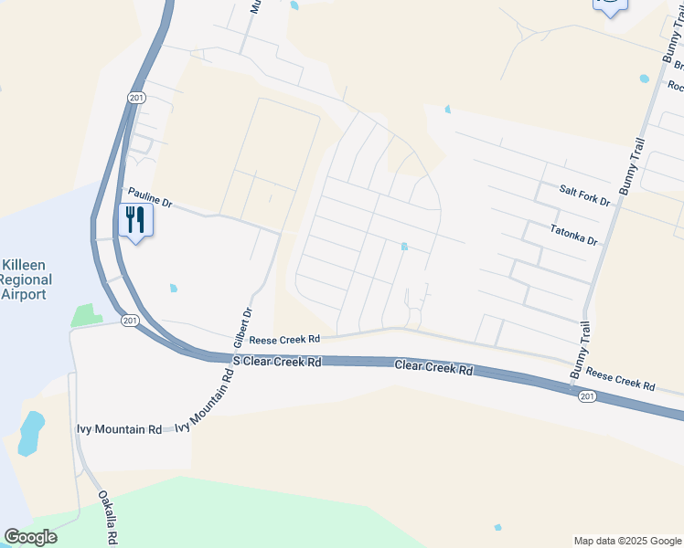 map of restaurants, bars, coffee shops, grocery stores, and more near 4402 Jim Foley Drive in Killeen