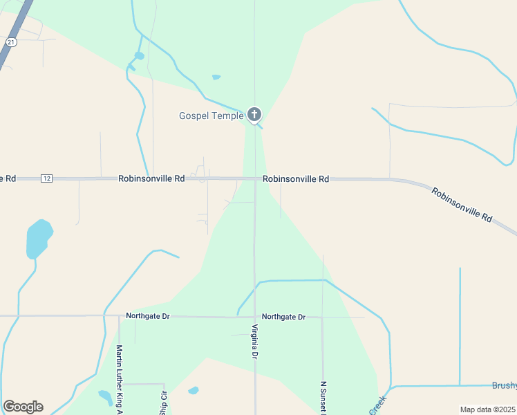map of restaurants, bars, coffee shops, grocery stores, and more near 107 Virginia Drive in Atmore