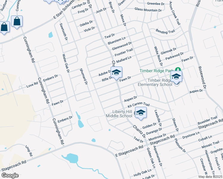 map of restaurants, bars, coffee shops, grocery stores, and more near 4303 Telluride Drive in Killeen