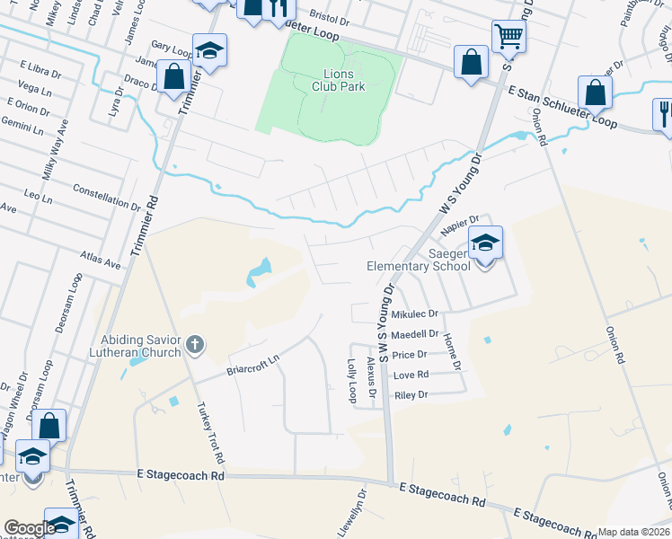 map of restaurants, bars, coffee shops, grocery stores, and more near 1806 Lobrecht Court in Killeen