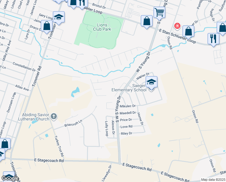 map of restaurants, bars, coffee shops, grocery stores, and more near 1906 Schorn Drive in Killeen