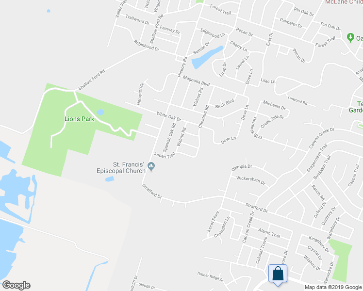 map of restaurants, bars, coffee shops, grocery stores, and more near 3215 Poplar Road in Temple