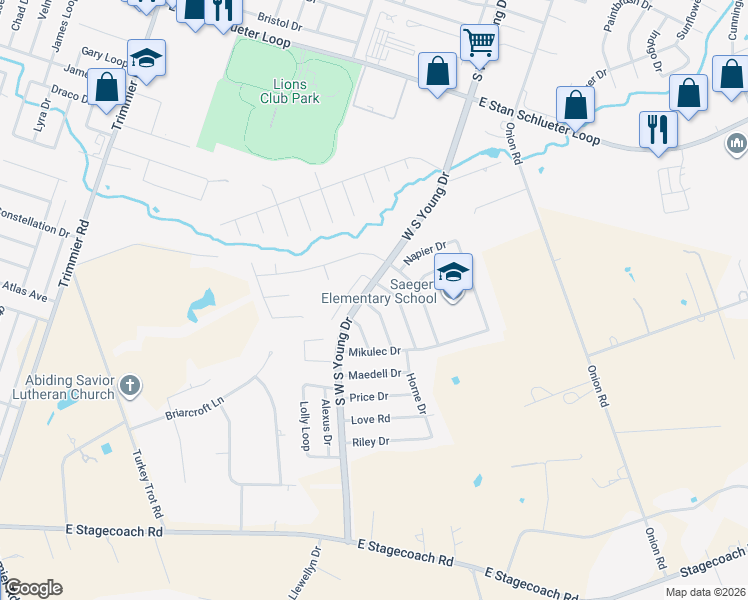 map of restaurants, bars, coffee shops, grocery stores, and more near 5604 Bertha Drive in Killeen