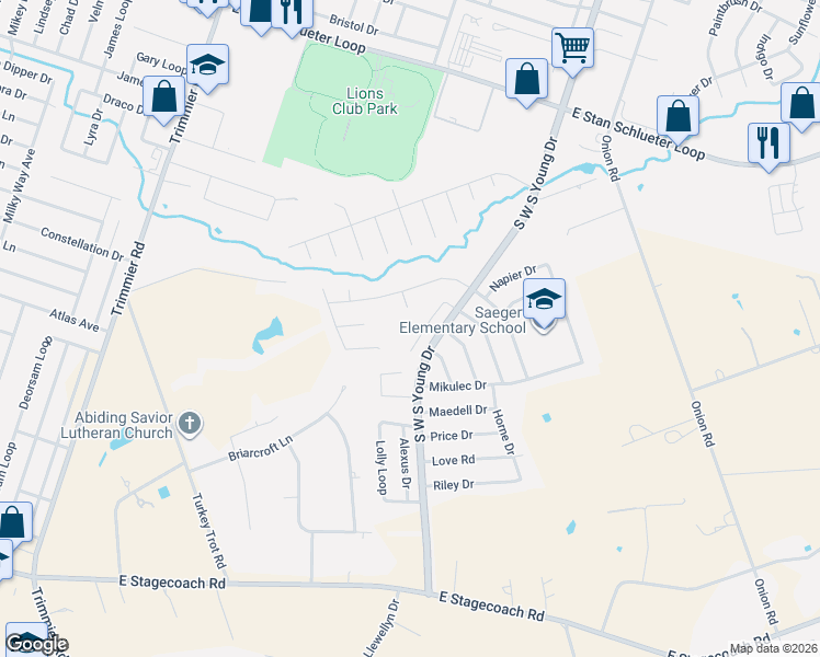 map of restaurants, bars, coffee shops, grocery stores, and more near 2004 Charleston Court in Killeen