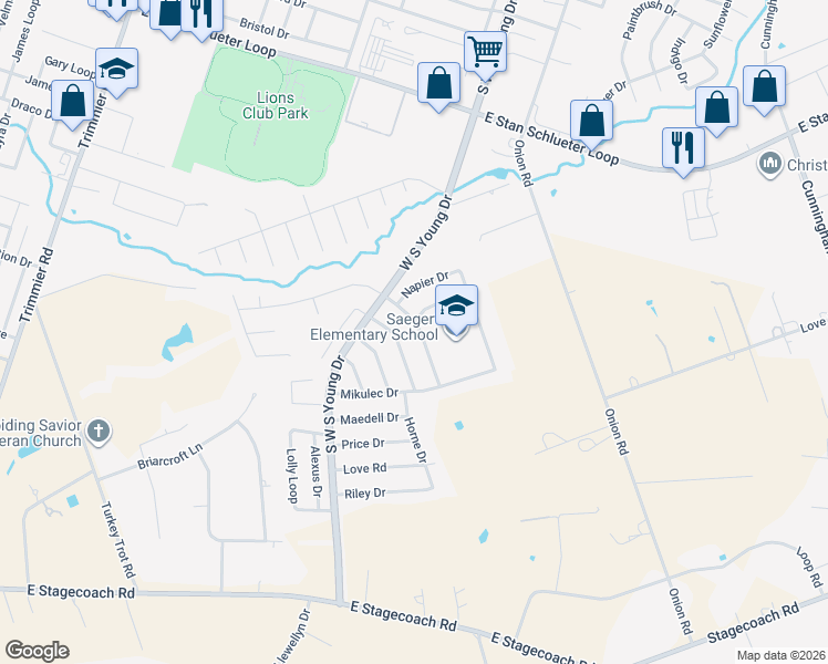 map of restaurants, bars, coffee shops, grocery stores, and more near 5503 Schorn Drive in Killeen