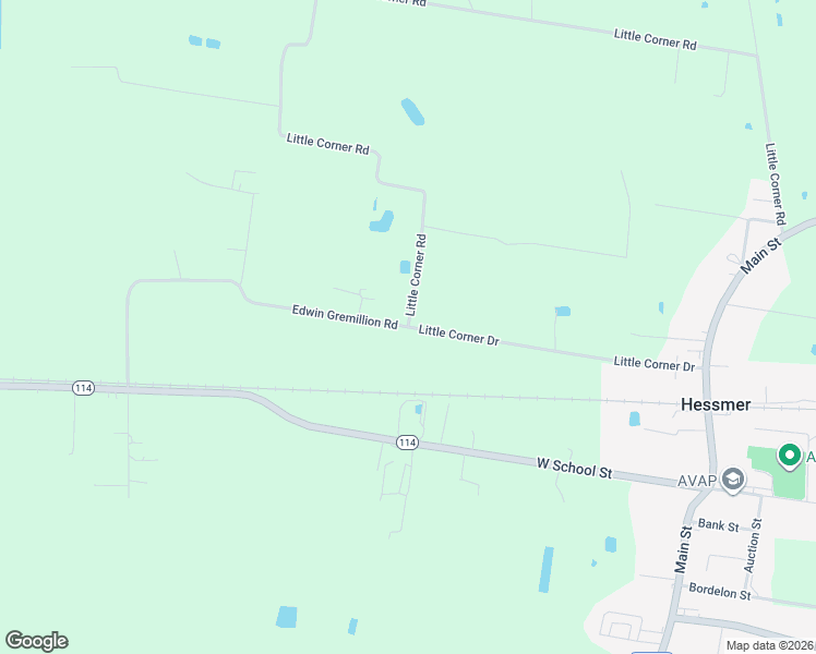 map of restaurants, bars, coffee shops, grocery stores, and more near 600 Little Corner Drive in Hessmer
