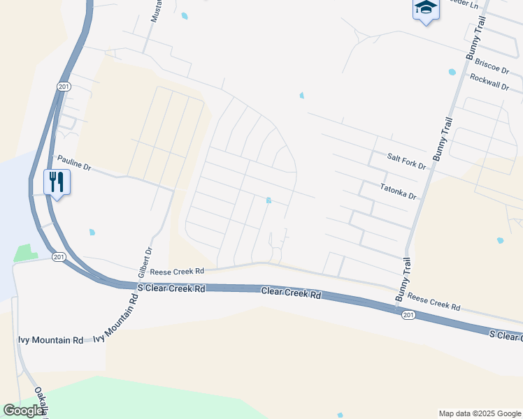 map of restaurants, bars, coffee shops, grocery stores, and more near 7100 American West Drive in Killeen