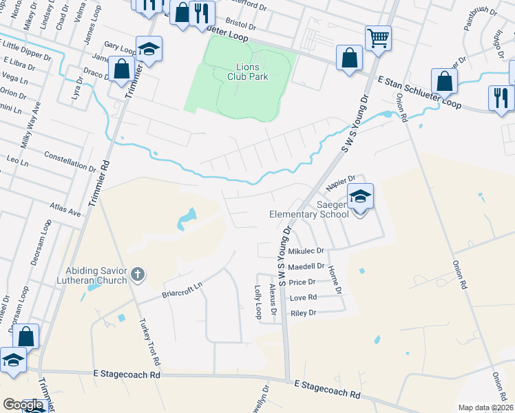 map of restaurants, bars, coffee shops, grocery stores, and more near 1906 Schorn Drive in Killeen