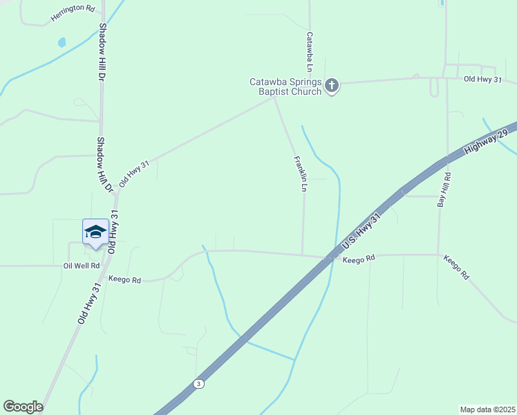 map of restaurants, bars, coffee shops, grocery stores, and more near 607 Keego Road in Brewton