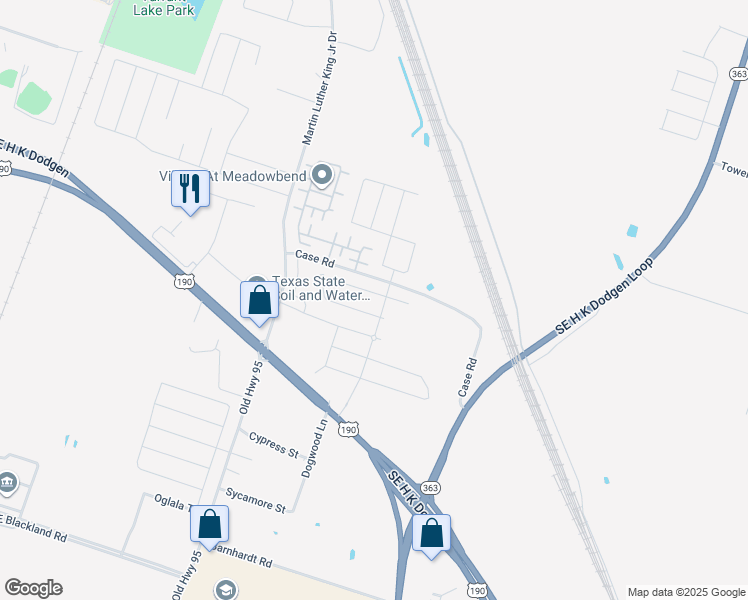 map of restaurants, bars, coffee shops, grocery stores, and more near 3111 Martin Luther King Junior Drive in Temple