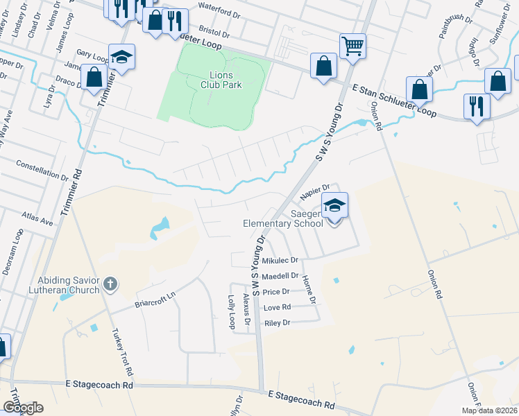 map of restaurants, bars, coffee shops, grocery stores, and more near 2008 Schorn Drive in Killeen
