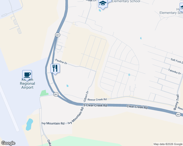 map of restaurants, bars, coffee shops, grocery stores, and more near 4509 Reese Creek Road in Killeen