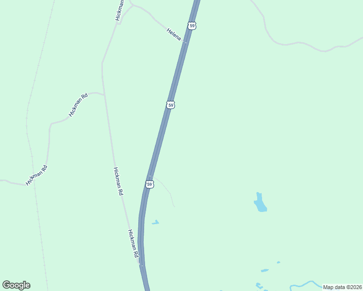 map of restaurants, bars, coffee shops, grocery stores, and more near 26597 U.S. 59 in Corrigan