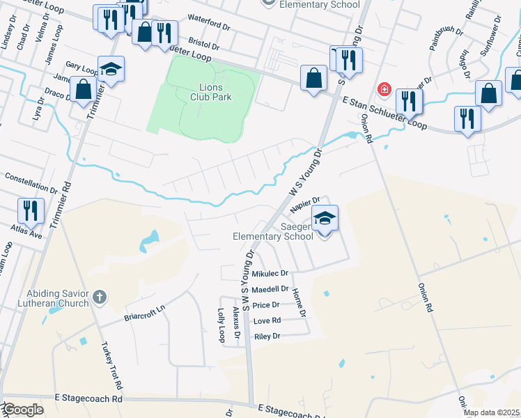 map of restaurants, bars, coffee shops, grocery stores, and more near 2008 Schorn Drive in Killeen