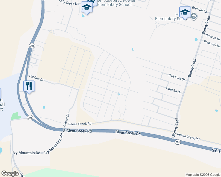 map of restaurants, bars, coffee shops, grocery stores, and more near 4305 Colonel Drive in Killeen