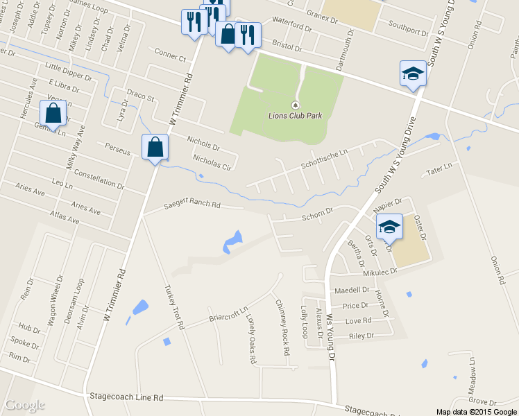 map of restaurants, bars, coffee shops, grocery stores, and more near 5601 Chuckwagon Circle in Killeen