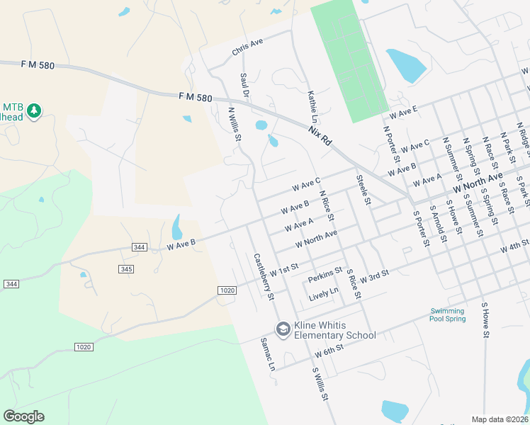 map of restaurants, bars, coffee shops, grocery stores, and more near 1501 West Avenue B in Lampasas