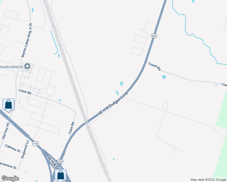map of restaurants, bars, coffee shops, grocery stores, and more near 3151 Tower Road in Temple