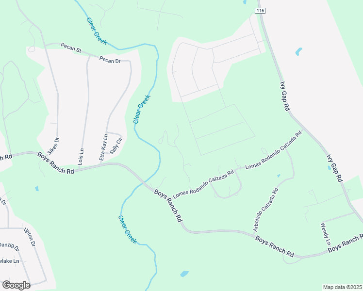 map of restaurants, bars, coffee shops, grocery stores, and more near 3272 Arista Rueda Road in Kempner