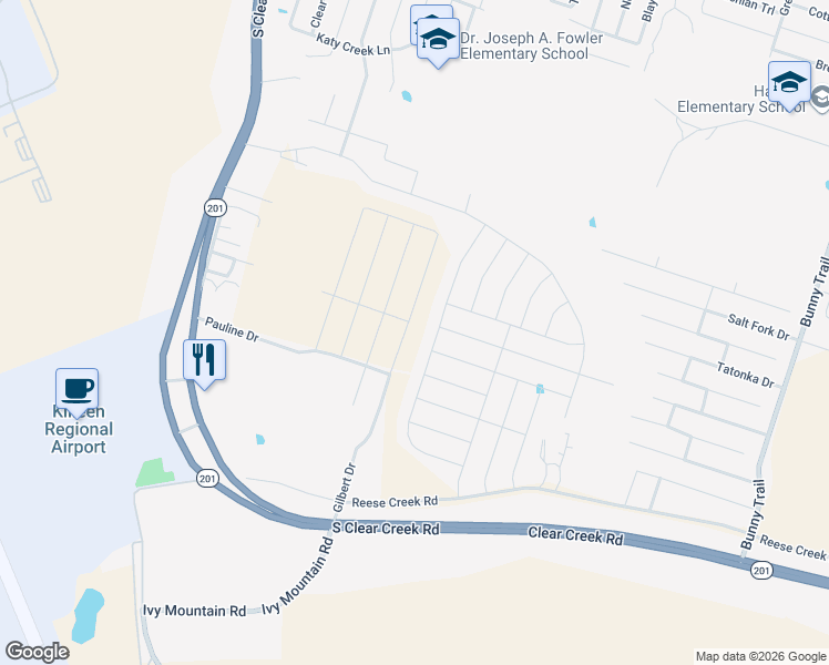 map of restaurants, bars, coffee shops, grocery stores, and more near 6913 Oliver Loving Drive in Killeen