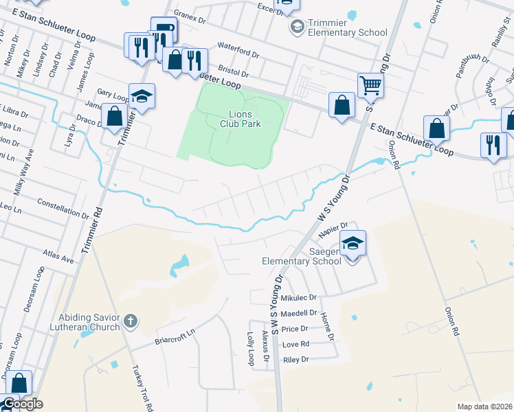 map of restaurants, bars, coffee shops, grocery stores, and more near 5400 Jitterbug Court in Killeen