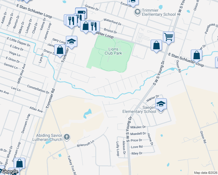 map of restaurants, bars, coffee shops, grocery stores, and more near 5303 Barkey Court in Killeen