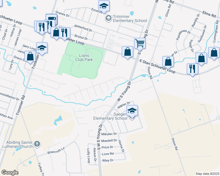 map of restaurants, bars, coffee shops, grocery stores, and more near 5103 Polka Place in Killeen