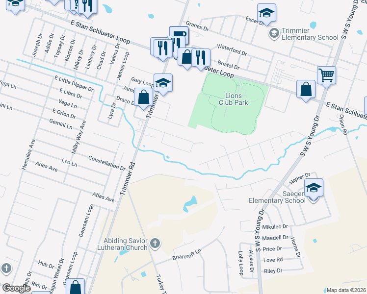 map of restaurants, bars, coffee shops, grocery stores, and more near 1309 Nicholas Circle in Killeen