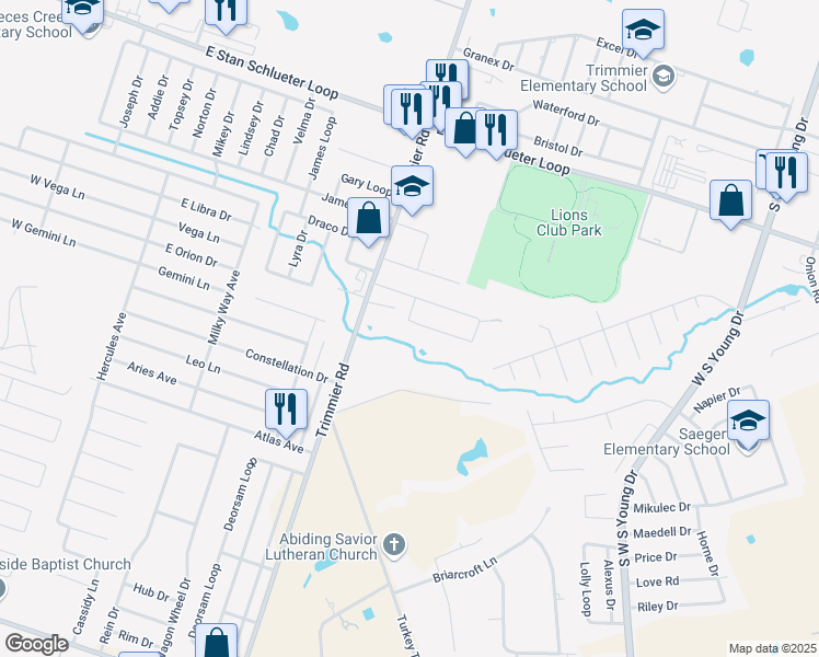 map of restaurants, bars, coffee shops, grocery stores, and more near 1605 Nicholas Circle in Killeen