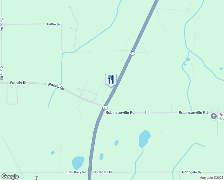 map of restaurants, bars, coffee shops, grocery stores, and more near 3022 Alabama 21 in Atmore