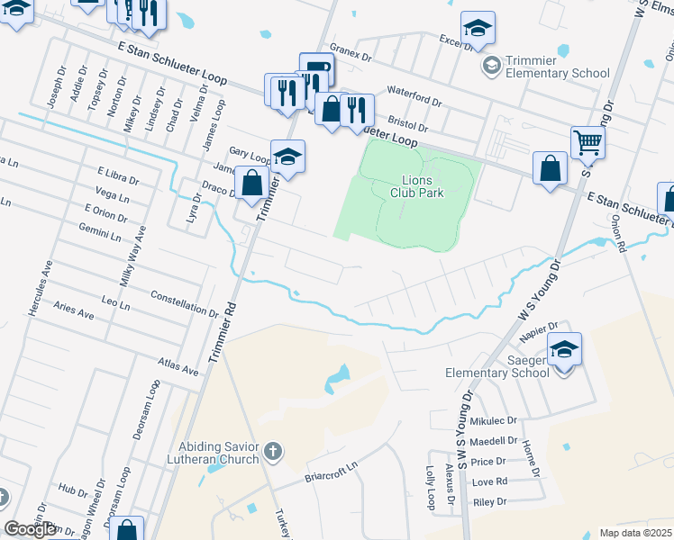 map of restaurants, bars, coffee shops, grocery stores, and more near 1308 Nicholas Circle in Killeen