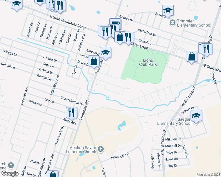map of restaurants, bars, coffee shops, grocery stores, and more near 1210 Nicholas Circle in Killeen