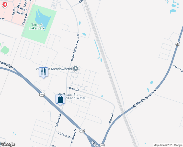 map of restaurants, bars, coffee shops, grocery stores, and more near 2505 Elk Creek Street in Temple