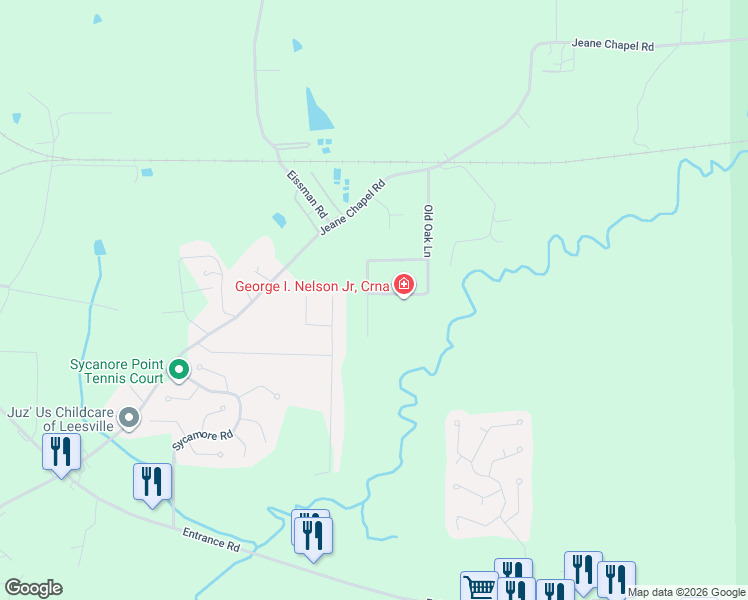 map of restaurants, bars, coffee shops, grocery stores, and more near 171 Angelina Street in Leesville