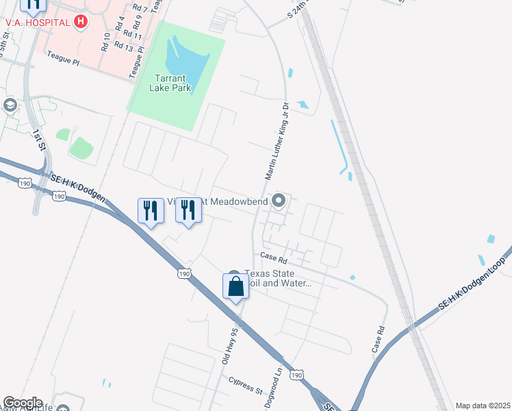 map of restaurants, bars, coffee shops, grocery stores, and more near 2802 Martin Luther King Junior Drive in Temple