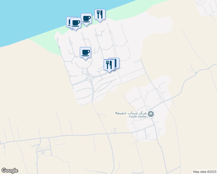 map of restaurants, bars, coffee shops, grocery stores, and more near الكيلو ١٥٢ Alexandria - Marsa Matrouh Road in Al Dabaa