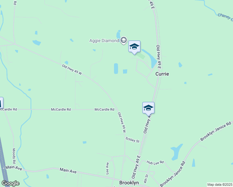 map of restaurants, bars, coffee shops, grocery stores, and more near U U.S. 49 in Brooklyn