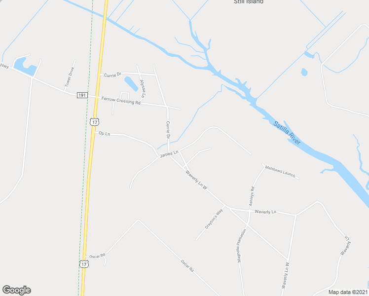 map of restaurants, bars, coffee shops, grocery stores, and more near James Lane in Camden County