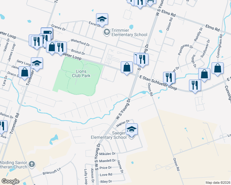map of restaurants, bars, coffee shops, grocery stores, and more near 2201 Schottische Lane in Killeen