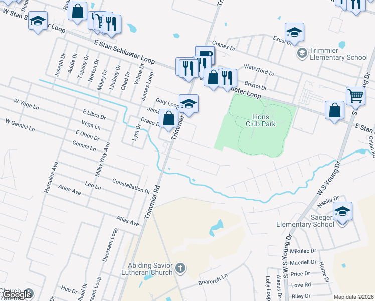 map of restaurants, bars, coffee shops, grocery stores, and more near 1111 Nicholas Circle in Killeen
