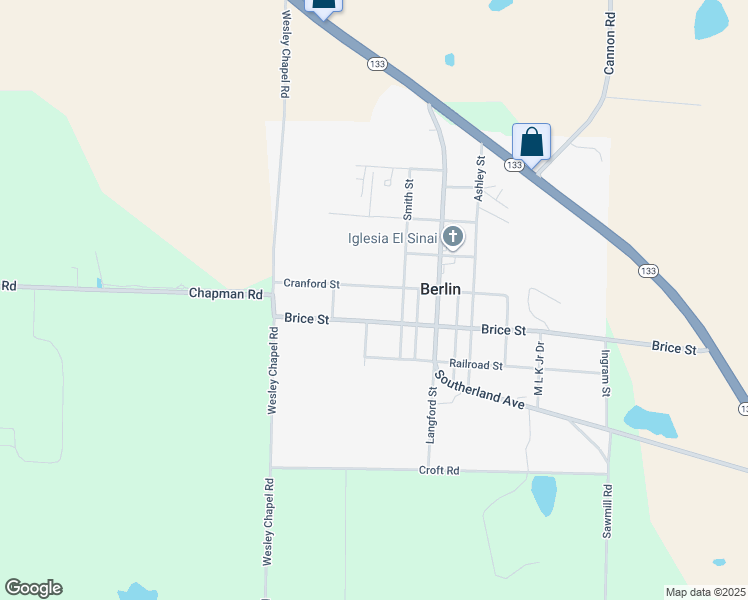 map of restaurants, bars, coffee shops, grocery stores, and more near 236 Cranford Street in Moultrie