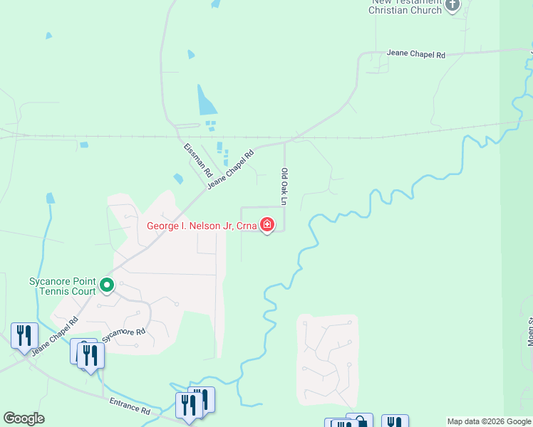 map of restaurants, bars, coffee shops, grocery stores, and more near 133 Janice Lane in Leesville
