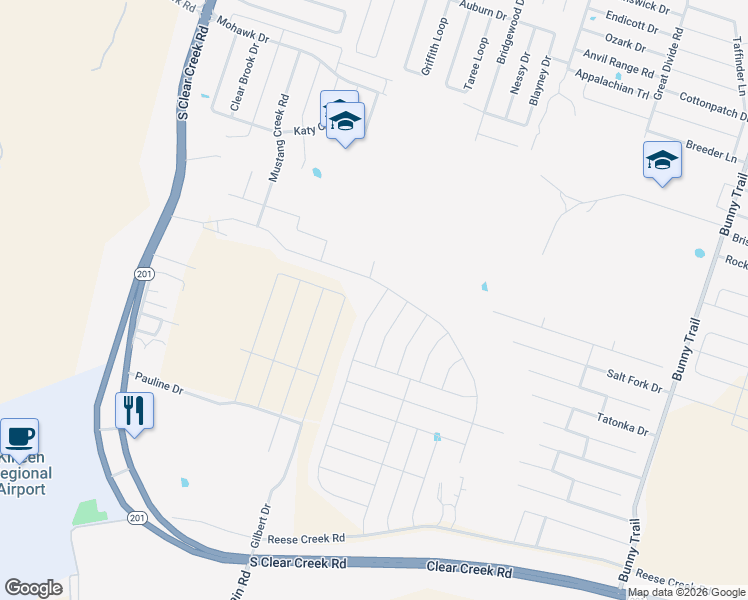 map of restaurants, bars, coffee shops, grocery stores, and more near 6705 Oliver Loving Drive in Killeen