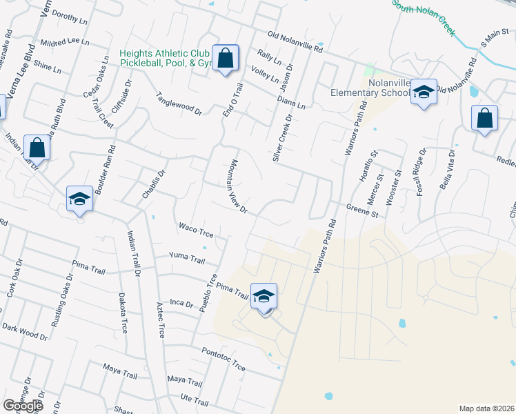 map of restaurants, bars, coffee shops, grocery stores, and more near 1905 High Ridge Trail in Harker Heights